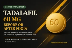 Tadalafil 60 mg Before or After Food? Understanding Tadalafil Food Timing for Best Results